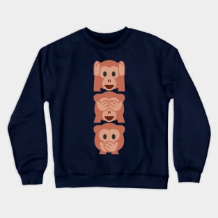 Three monkey Crewneck Sweatshirt